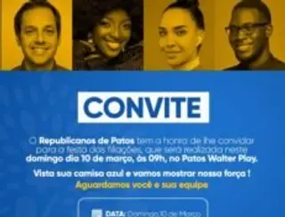 Republicanos de Patos realizará evento no próximo Domingo(10), para anúncio de pré-candidatos nas eleições deste ano