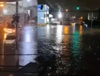 VÍDEO: chuvas deixam ruas alagadas em vários bairros de João Pessoa; carros ficam submersos