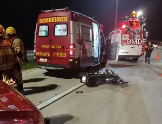 Motociclista morre em acidente com carro na Estrada Parque Ceilândia