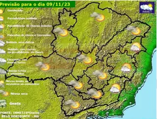 PREVISÃO DO TEMPO: quinta-feira (9) com onda de calor em Minas Gerais